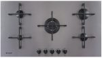Nardi 90cm 5-Burner Built-in Gas Hob with Cast Iron Supports - Italian design & components (FLG95 EAVX)